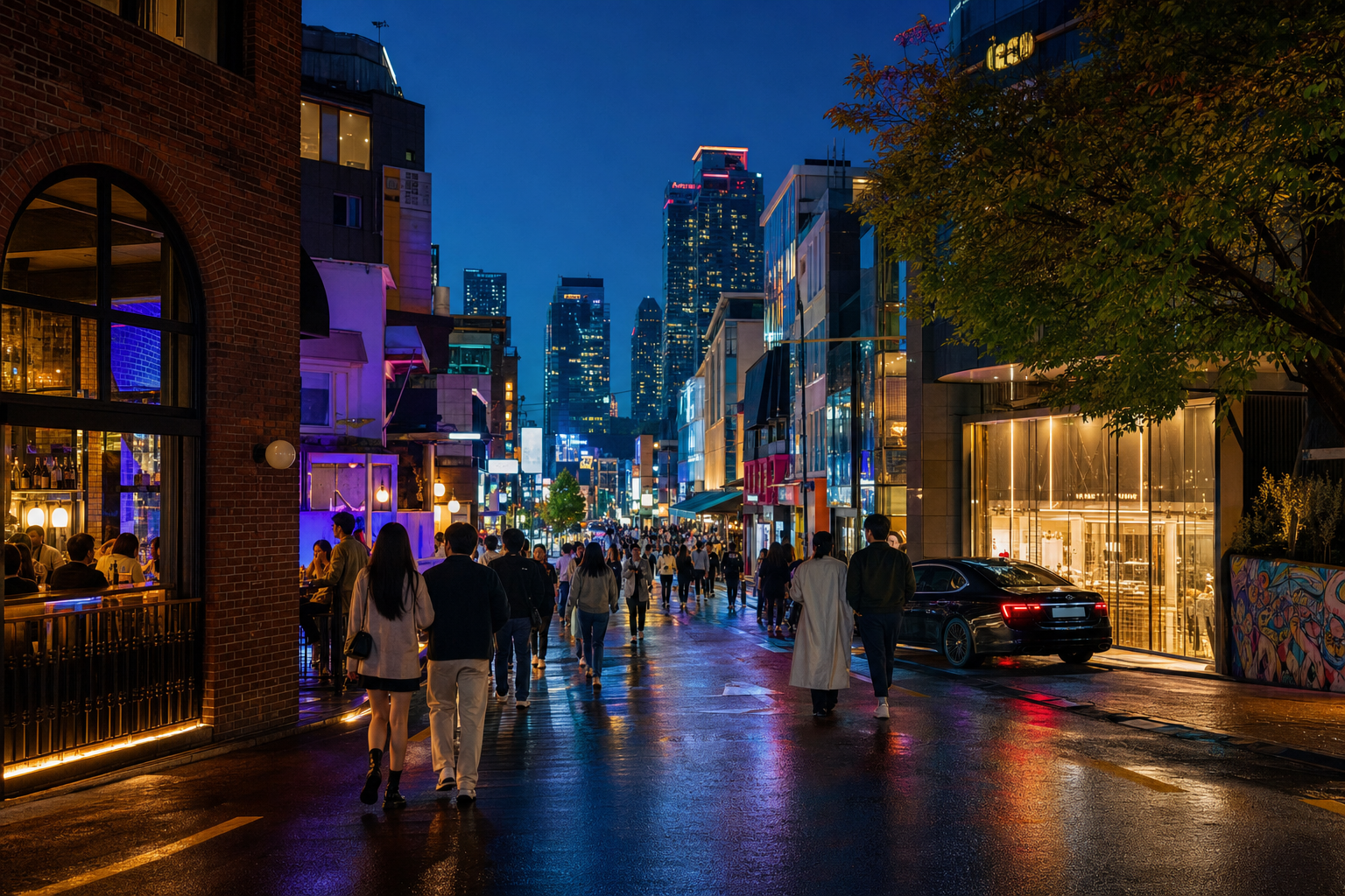Editorial featured image for nightlife-focused Seoul hotel areas including Hongdae, Itaewon, and Gangnam.