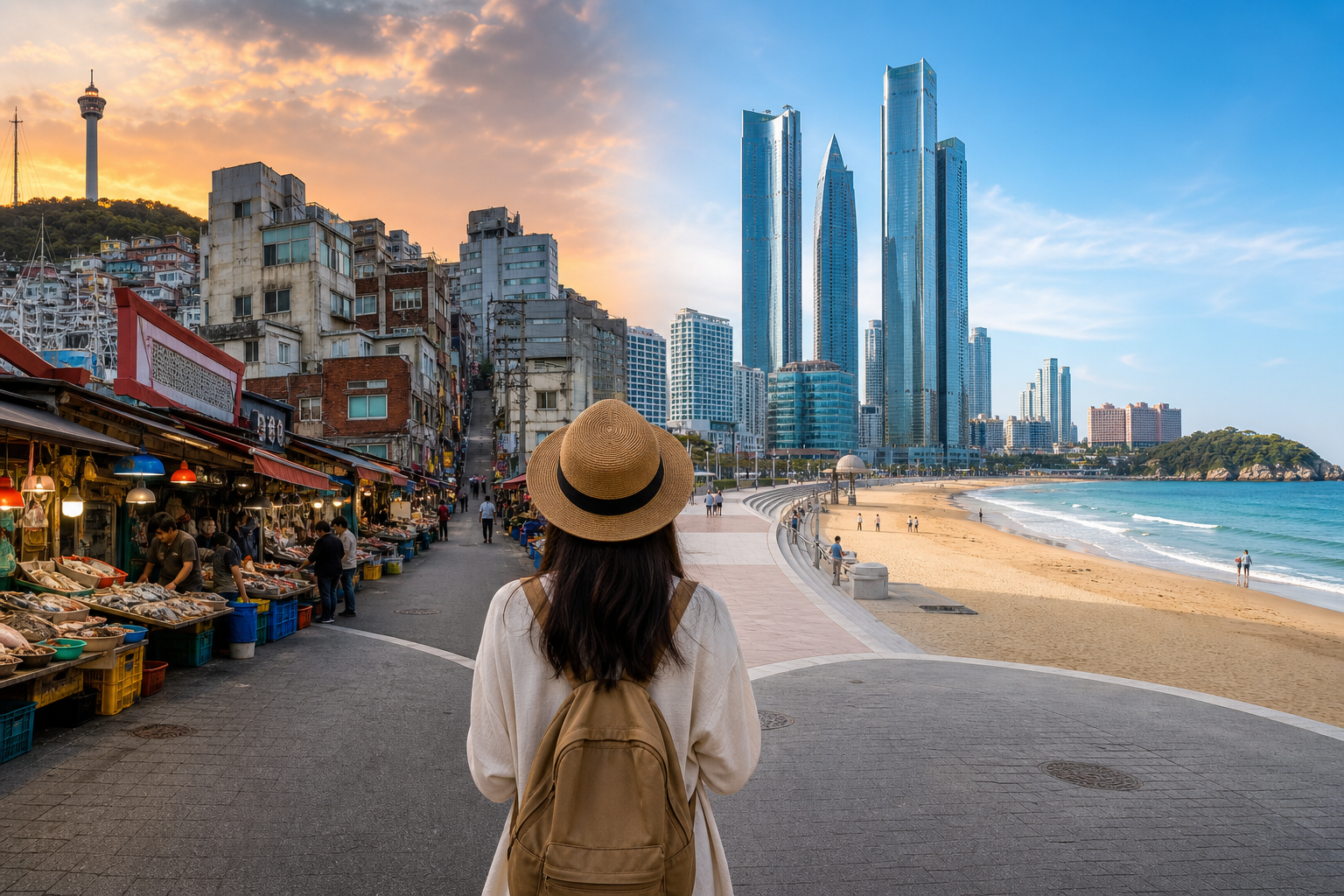 First-time traveler comparing Nampo and Haeundae as classic old-city versus iconic beach-side Busan hotel bases