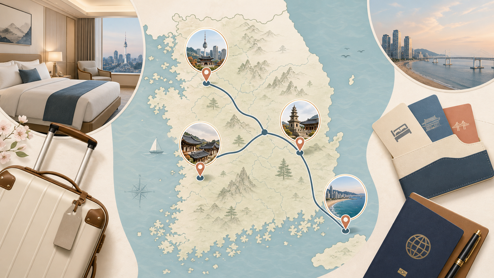Korea first trip hotel base planning across Seoul Busan Gyeongju and Jeonju