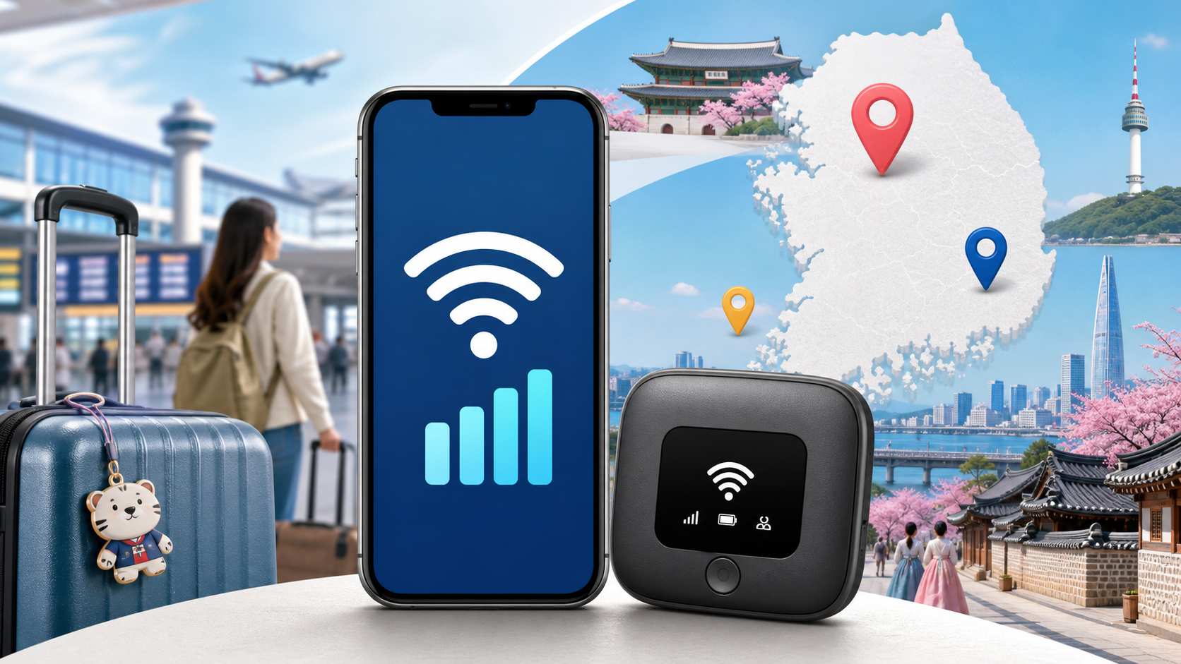 Korea eSIM and pocket WiFi comparison for first-time visitors arriving at the airport