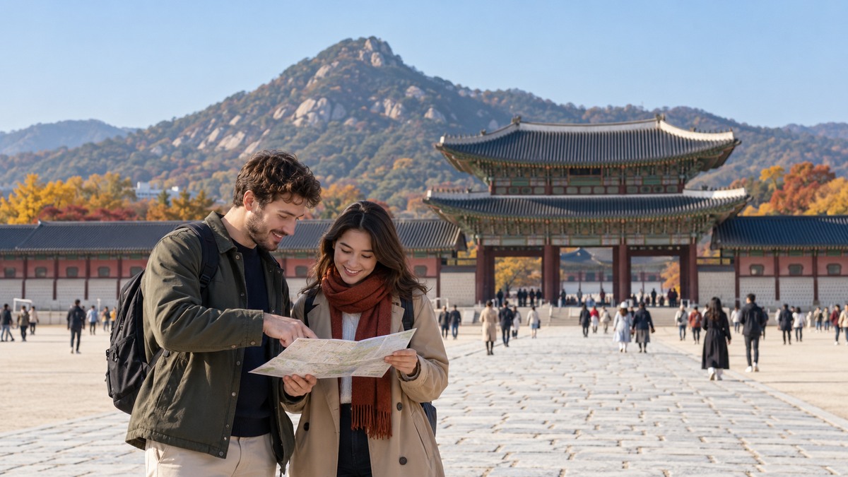 First-time visitors planning a three-day Seoul itinerary at Gyeongbokgung Palace